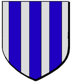 D’argent, à trois pals d’azur : blason de messire Balthasar Brieu (1641-1705). Blason Etienne Brieu