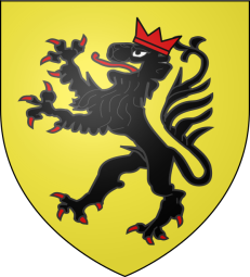 Blason de la Maison de Grasse : D’or au lion de sable, couronné et lampassé de gueules. Blason Rambaud du Bar