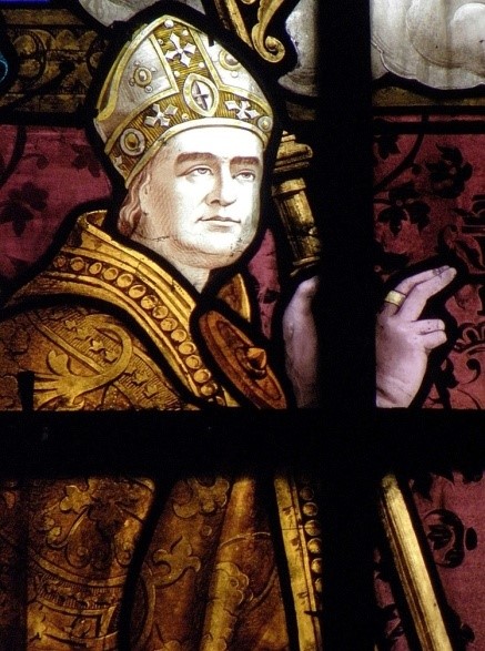 Mgr Labouré, vitrail de la basilique Notre-Dame de La Guerche-de-Bretagne. Guillaume Marie Joseph Laboure