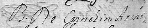 Signature du chanoine Bernard Camelin (1668)
