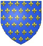 Blason de la famille de Montmeyran : D'azur parsemé de France montm